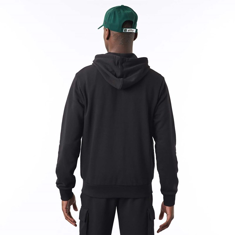 Sudadera Con Capucha New Era Milwaukee Bucks NBA Script Zip Negros | ED6418702