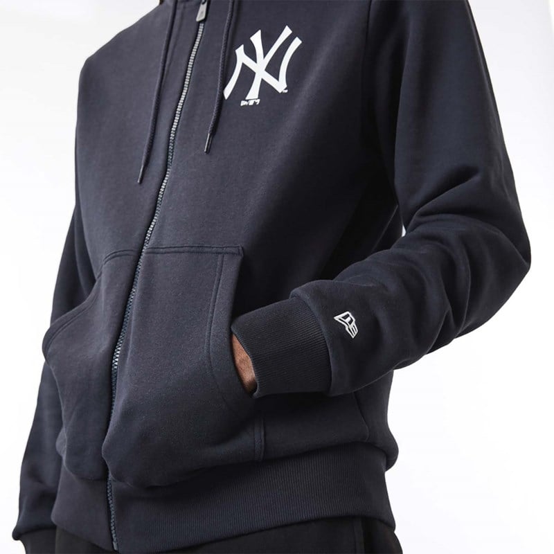 Sudadera Con Capucha New Era New York Yankees MLB League Essential Zip Azules | KS7923016