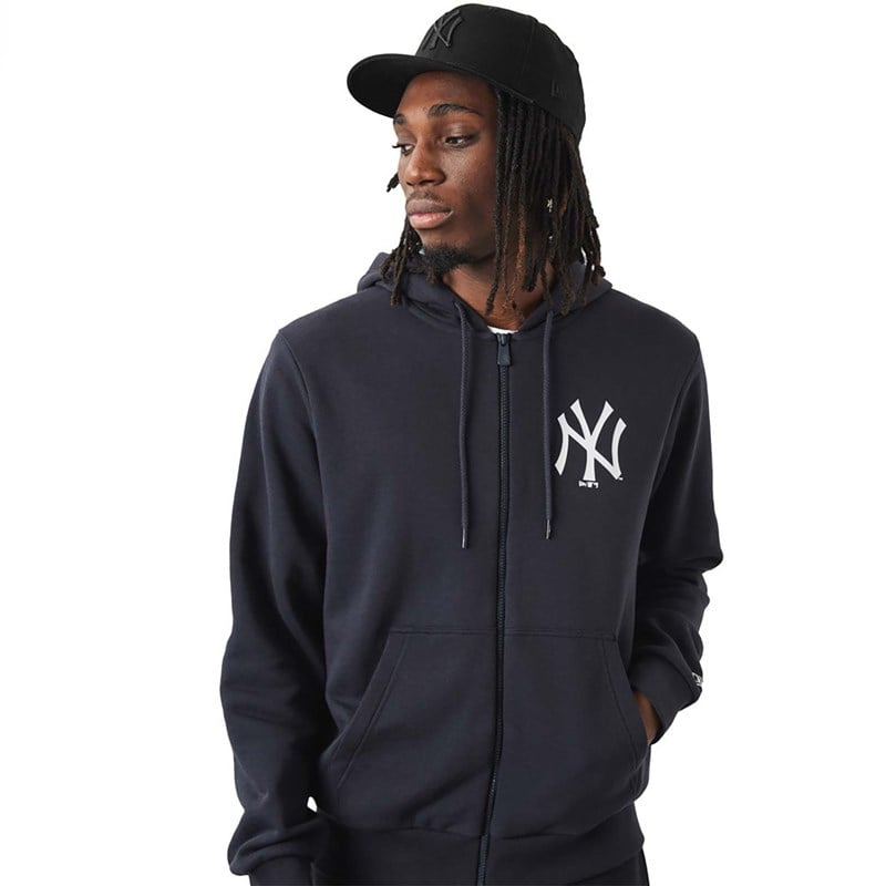 Sudadera Con Capucha New Era New York Yankees MLB League Essential Zip Azules | KS7923016