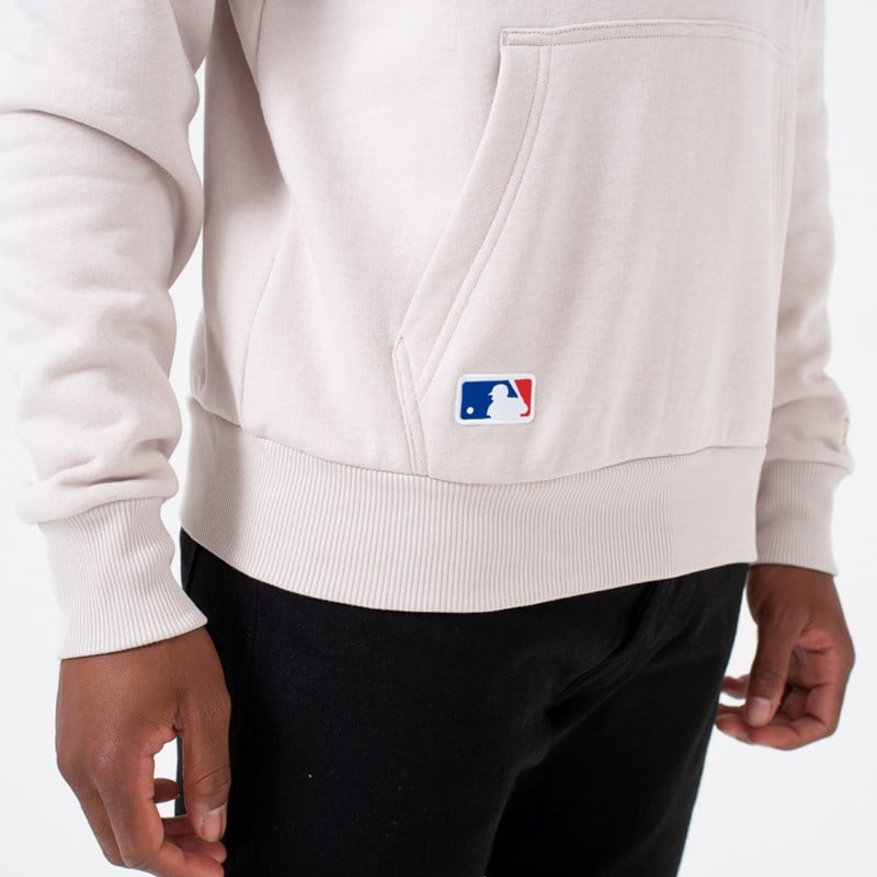 Sudadera Con Capucha New Era New York Yankees Logo Pullover Creme | OD7219608