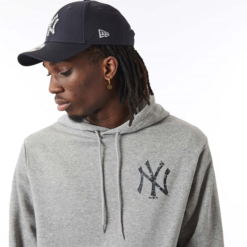 Sudadera Con Capucha New Era New York Yankees Logo Infill Grises | OY6780429