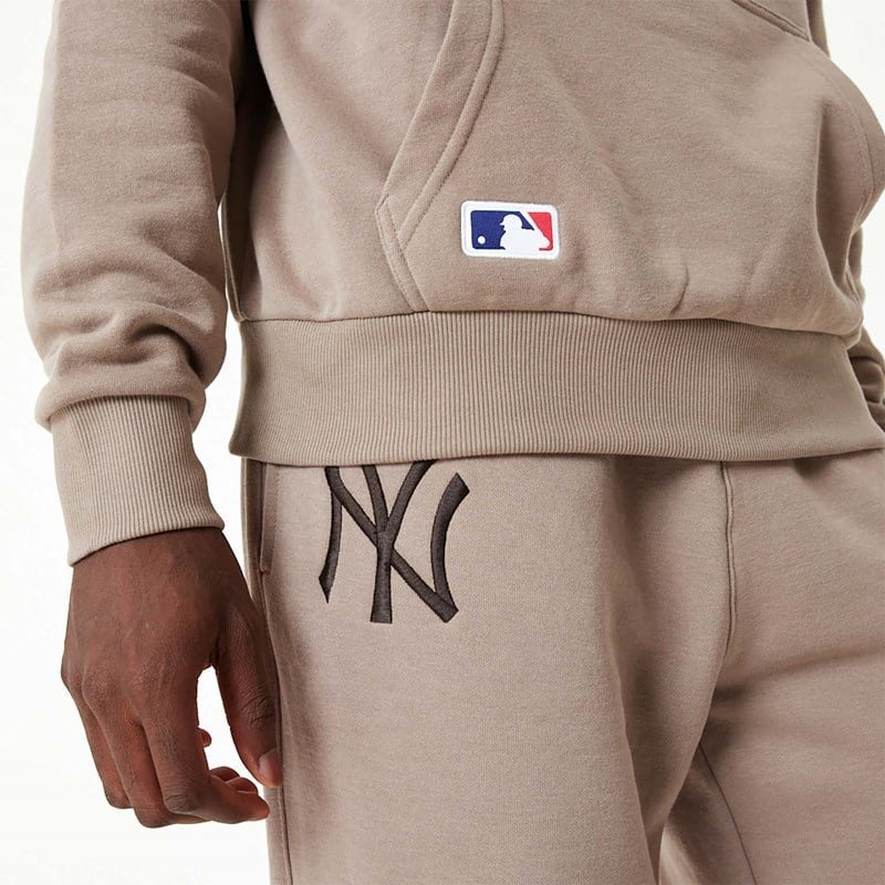 Sudadera Con Capucha New Era New York Yankees MLB Embroidered Logo Marrom | QI1392785