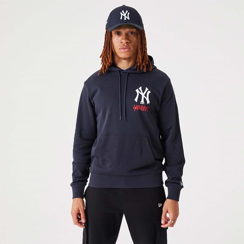 Sudadera Con Capucha New Era New York Yankees MLB Team Logo Pullover Azul Marino | TA5178490