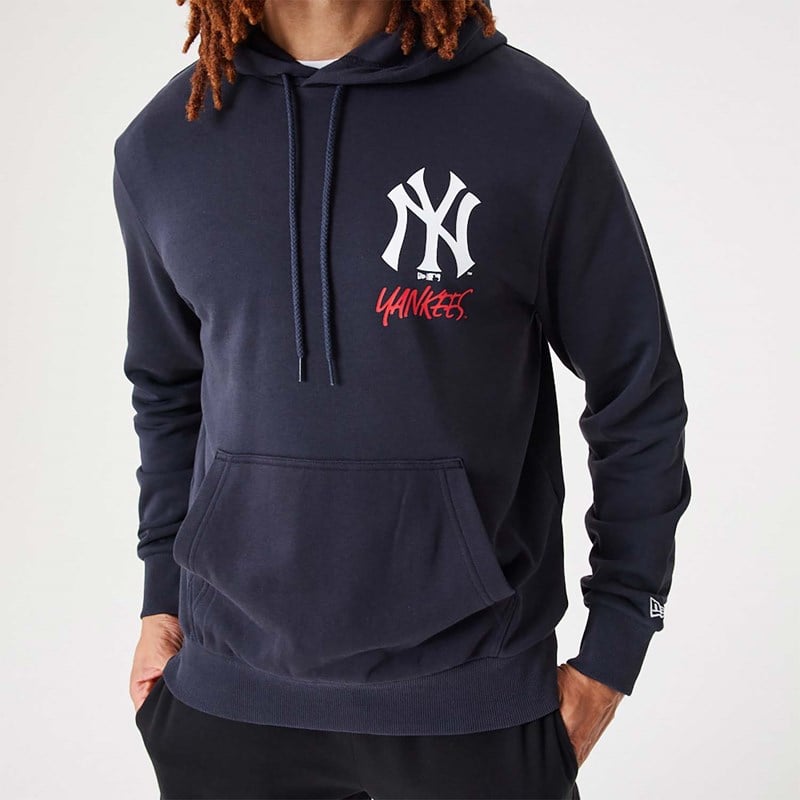 Sudadera Con Capucha New Era New York Yankees MLB Team Logo Pullover Azul Marino | TA5178490