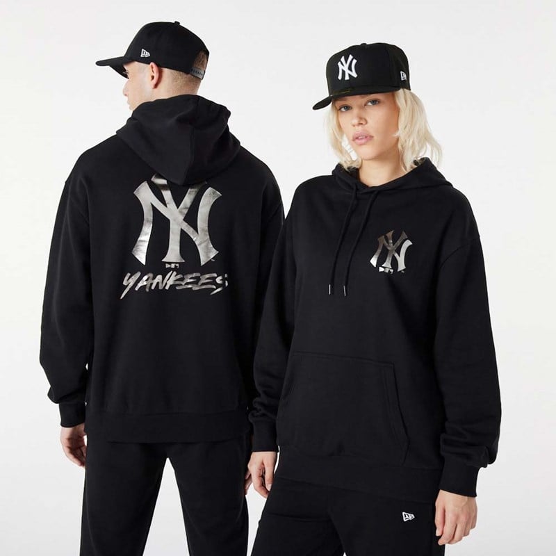 Sudadera Con Capucha New Era New York Yankees MLB Negros | XE5783094