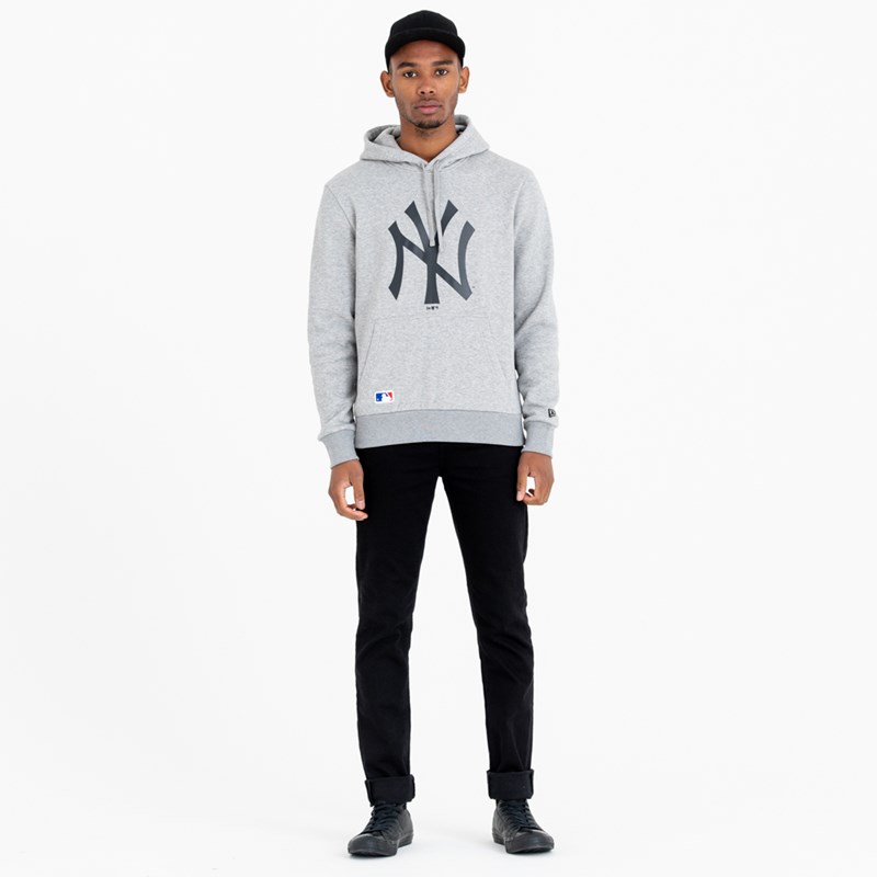 Sudadera Con Capucha New Era New York Yankees Team Logo Grises | YA7015482