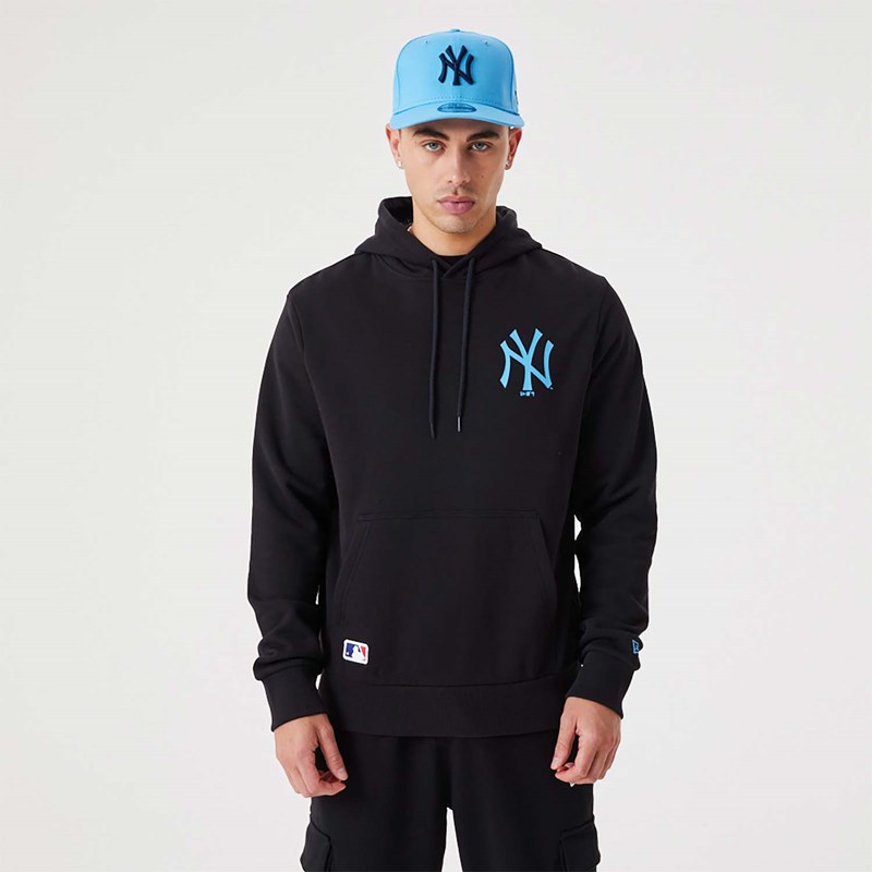 Sudadera Con Capucha New Era New York Yankees MLB League Essential Pullover Negros | ZL0934517