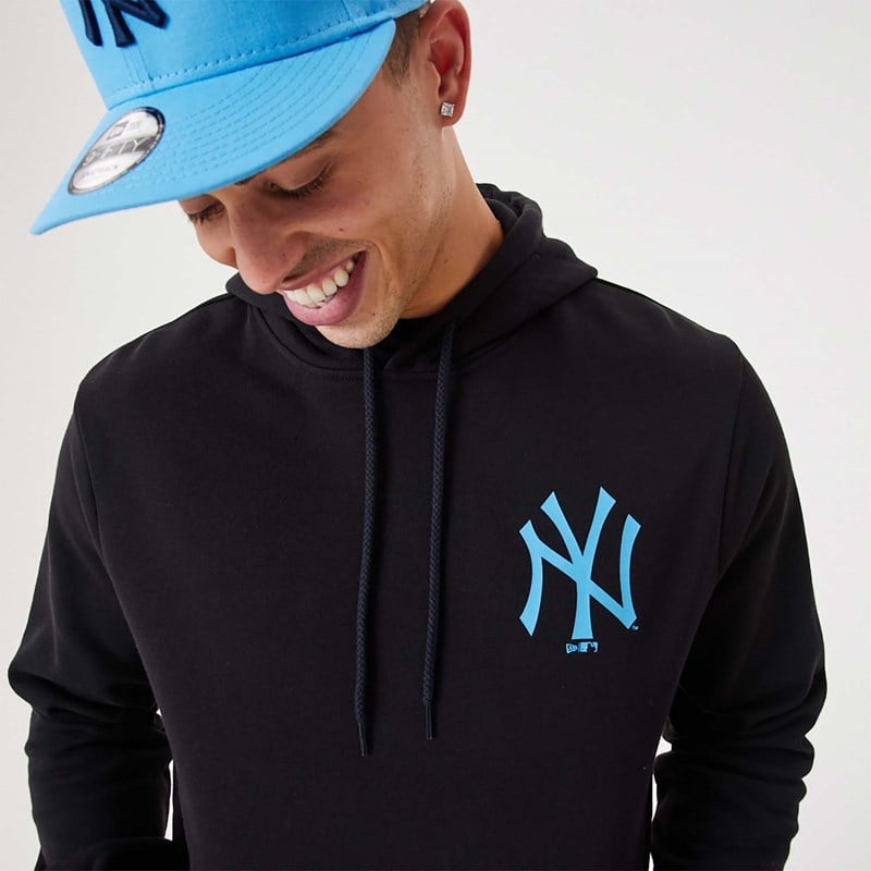 Sudadera Con Capucha New Era New York Yankees MLB League Essential Pullover Negros | ZL0934517