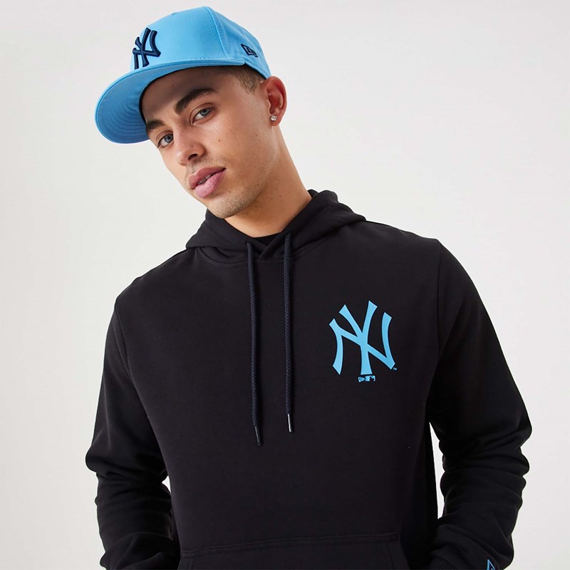 Sudadera Con Capucha New Era New York Yankees MLB League Essential Pullover Negros | ZL0934517