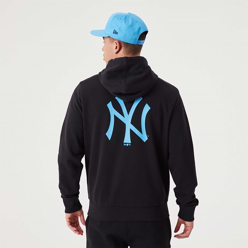 Sudadera Con Capucha New Era New York Yankees MLB League Essential Pullover Negros | ZL0934517