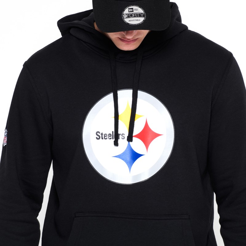 Sudadera Con Capucha New Era Pittsburgh Steelers Team Logo Negros | XR3482569