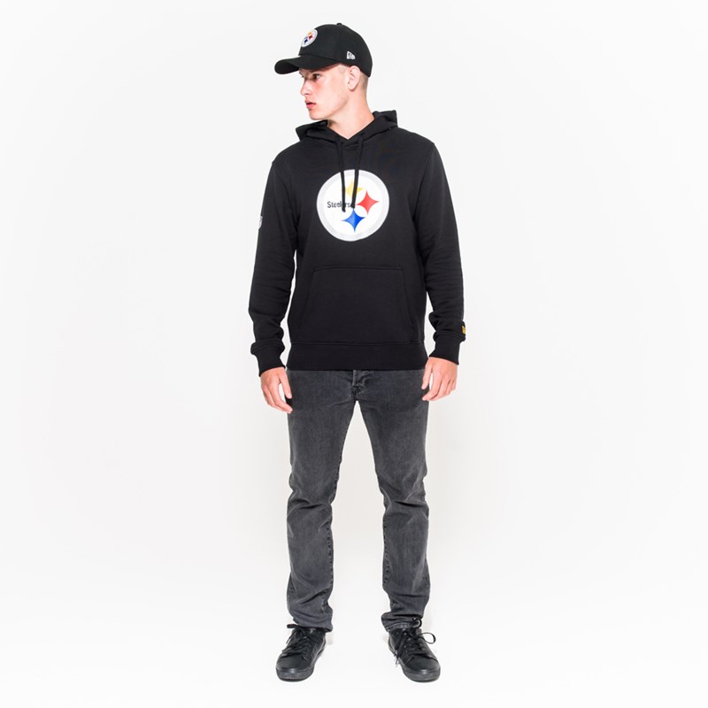 Sudadera Con Capucha New Era Pittsburgh Steelers Team Logo Negros | XR3482569