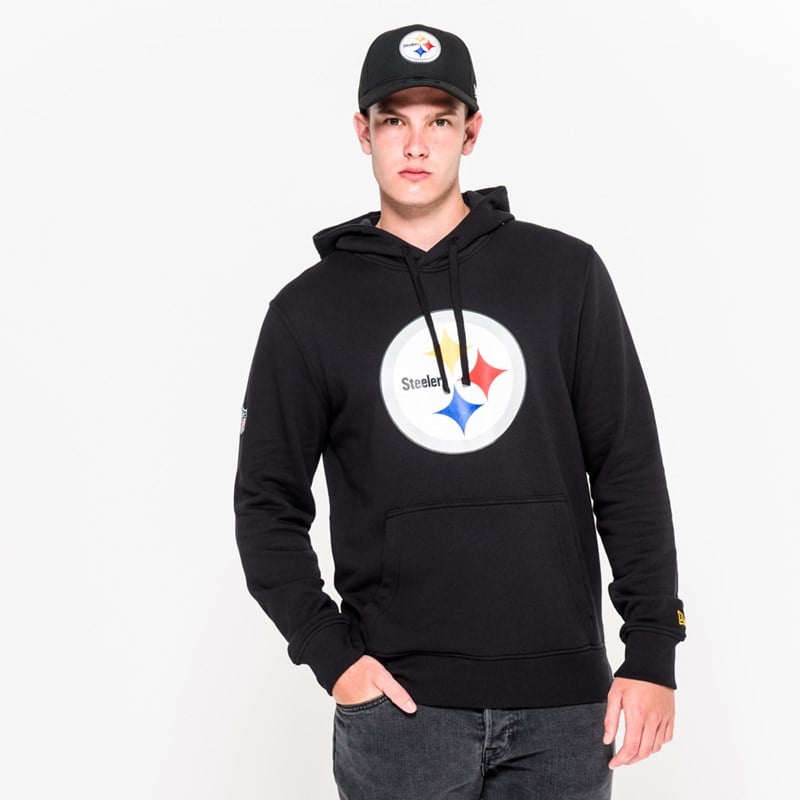 Sudadera Con Capucha New Era Pittsburgh Steelers Team Logo Negros | XR3482569