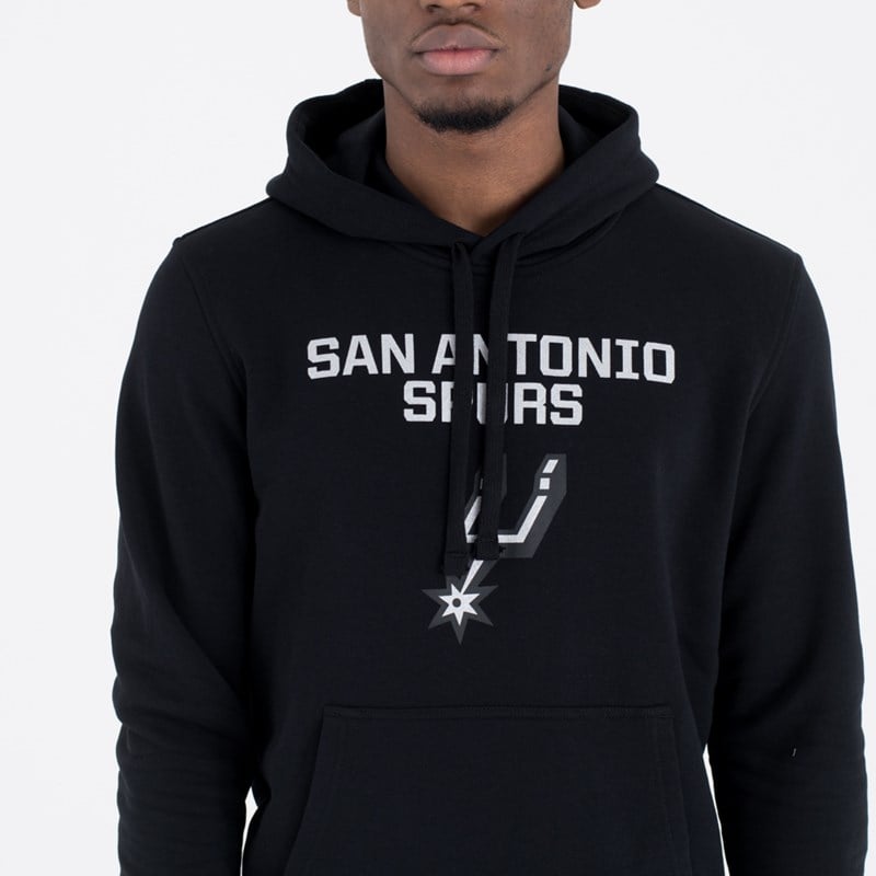 Sudadera Con Capucha New Era San Antonio Spurs NBA Team Logo Negros | PZ1059872