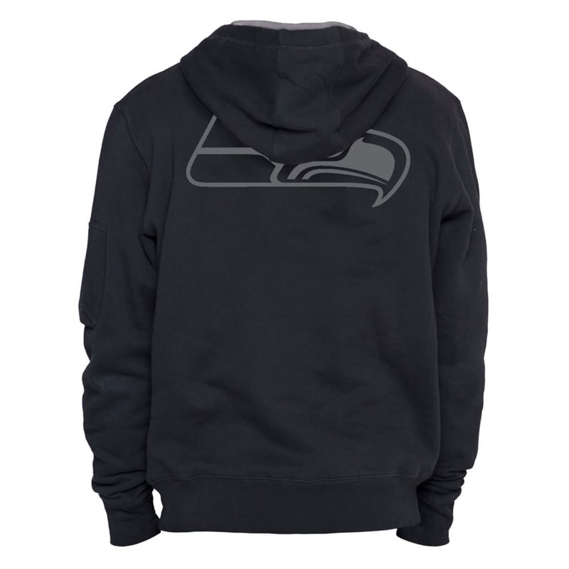 Sudadera Con Capucha New Era Seattle Seahawks X Alpha Industries Negros | TJ0736589