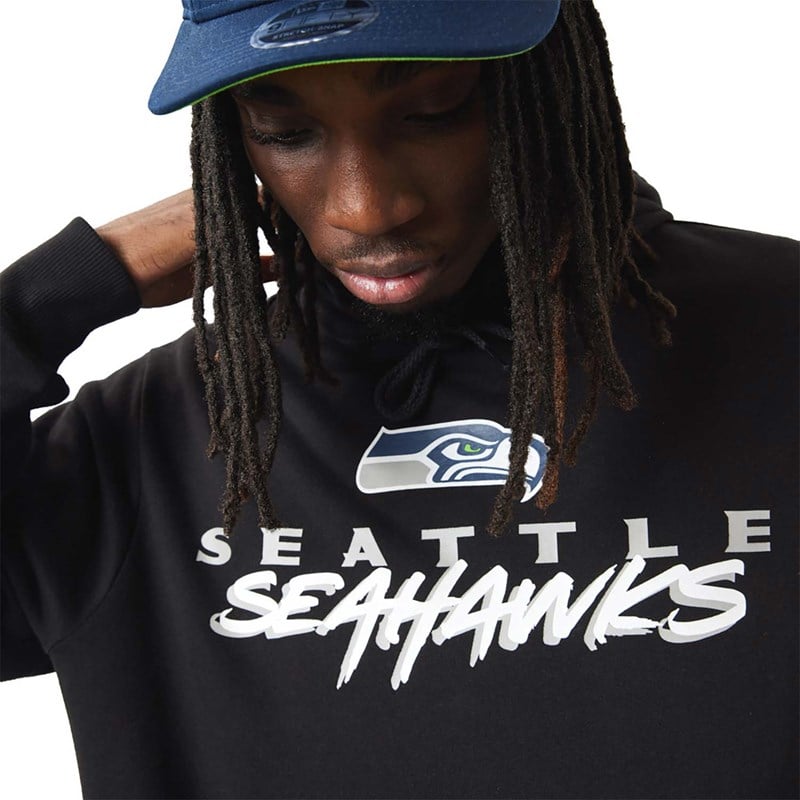 Sudadera Con Capucha New Era Seattle Seahawks NFL Script Negros | VL7493125