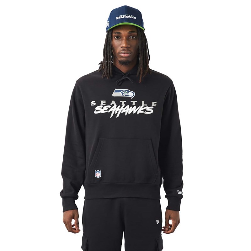 Sudadera Con Capucha New Era Seattle Seahawks NFL Script Negros | VL7493125