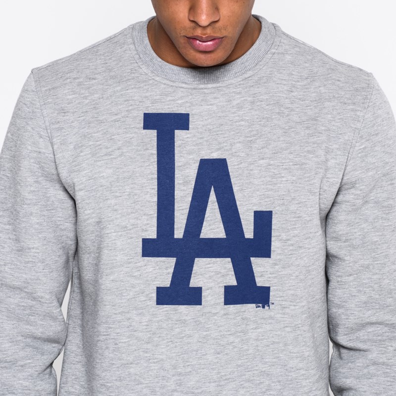 Sudaderas New Era La Dodgers Crew Neck Grises | YU9348176