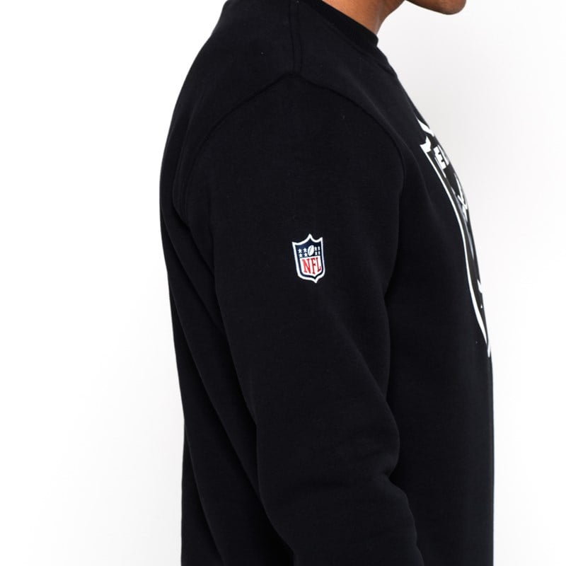 Sudaderas New Era Las Vegas Raiders Team Logo Crew Neck Negros | DW7420689