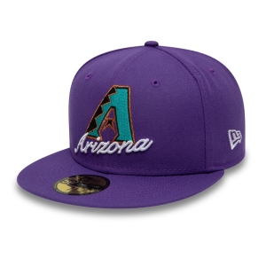 59fifty New Era Arizona Diamondbacks Dual Logo Fitted Gorras Morados | OV7184506