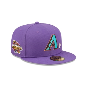 59fifty New Era Arizona Diamondbacks MLB Team Heart Fitted Gorras Morados | PO7290561