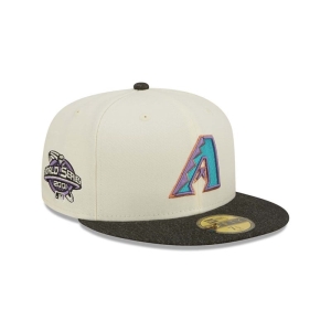 59fifty New Era Arizona Diamondbacks MLB Chrome Fitted Gorras Blancos | YC8139740