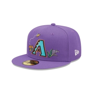 59fifty New Era Arizona Diamondbacks Watercolour Floral Gorras Morados | HA0658249