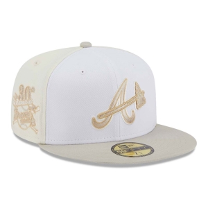 59fifty New Era Atlanta Braves Anniversary Fitted Gorras Creme | QM4278531