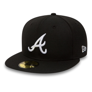 59fifty New Era Atlanta Braves Essential Gorras Negros | BV9510832