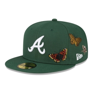 59fifty New Era Atlanta Braves Felt X MLB Fitted Gorras Verdes | WA5706489