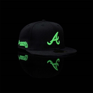 59fifty New Era Atlanta Braves Glow In The Fitted Gorras Negros | VB7934058