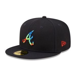 59fifty New Era Atlanta Braves Infrared Fitted Gorras Azules | LB3924701