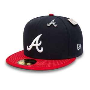 59fifty New Era Atlanta Braves MLB Pin Badge Fitted Gorras Azules | AX1042876