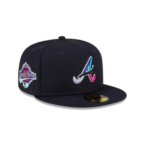 59fifty New Era Atlanta Braves Polarlights Fitted Gorras Azules | MO2196485