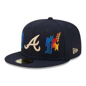 59fifty New Era Atlanta Braves Southwestern Fitted Gorras Azules | KL8032975