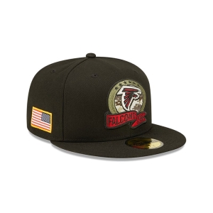 59fifty New Era Atlanta Falcons NFL Salute To Service Fitted Gorras Negros | OW8690471