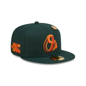 59fifty New Era Baltimore Orioles Leafy Fitted Gorras Verdes | HJ8165907