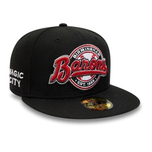 59fifty New Era Birmingham Barons Milb And Wordmark Fitted Gorras Negros | AT8279064