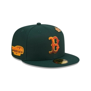 59fifty New Era Boston Sox Leafy Fitted Gorras Verdes | PN5821907