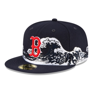 59fifty New Era Boston Sox MLB Wave Fitted Gorras Azules | IN4910732