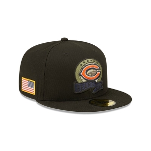 59fifty New Era Chicago Bears NFL Salute To Service Fitted Gorras Negros | RD1903568