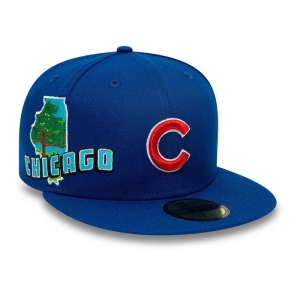 59fifty New Era Chicago Cubs Stateview Fitted Gorras Azules | HV7095863