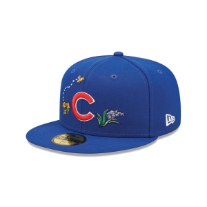 59fifty New Era Chicago Cubs Watercolour Floral Gorras Azules | ZL1802794