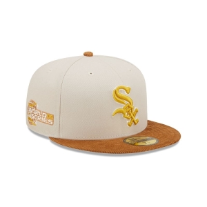 59fifty New Era Chicago Sox Cord Visor Fitted Gorras Creme | KH8671294