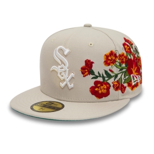 59fifty New Era Chicago Sox MLB Floral Fitted Gorras Creme | XQ1960372