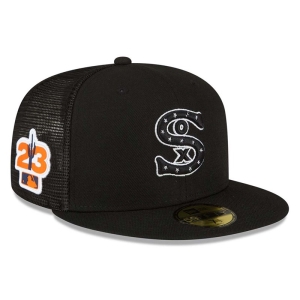 59fifty New Era Chicago Sox MLB Spring Entrenamiento Fitted Gorras Negros | BG6138905