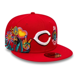 59fifty New Era Cincinnati Reds Groovy Fitted Gorras Rojos | AK3862097