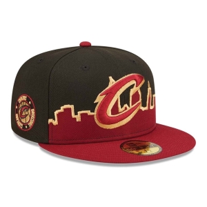 59fifty New Era Cleveland Cavaliers NBA 2022 Fitted Gorras Negros | WC6947235