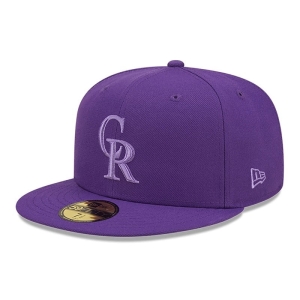 59fifty New Era Colorado Rockies Monocamo Fitted Gorras Morados | EG1835260