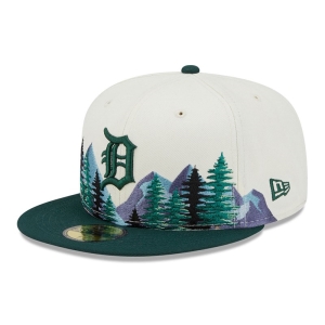 59fifty New Era Detroit Tigers Outdoor Fitted Blancos | WJ9657124